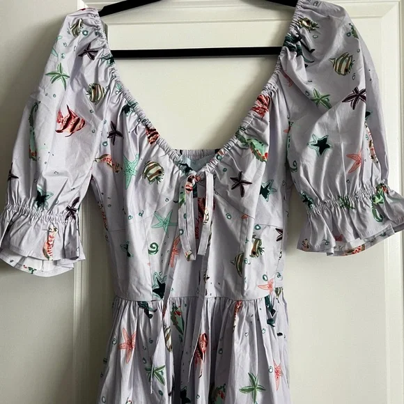 NWT Hill House Ophelia Sea Creatures Dress - Picture 4 of 9